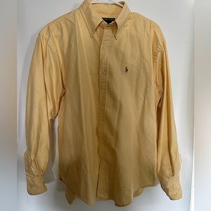 Women’s/Unisex yellow Polo Ralph Lauren button-up.